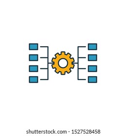 Network Workflow icon. Outline filled creative elemet from big data icons collection. Premium network workflow icon for ui, ux, apps, software and infographics.