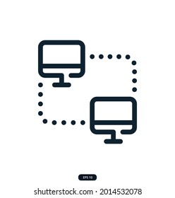 network_1 Icon. Network and Technology vector Icons. Computer Technology and Network Development related icon. Vector symbols isolated on a white background.