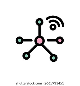 network-connection icon vector illustration style