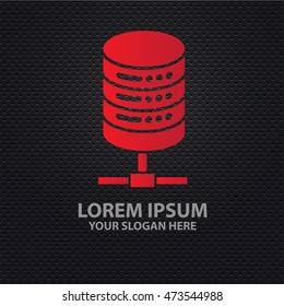 Network,database design on dark background,vector
