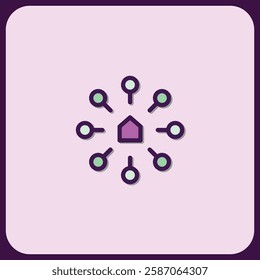 Networked Home Icon: Decentralized Connectivity Visualization