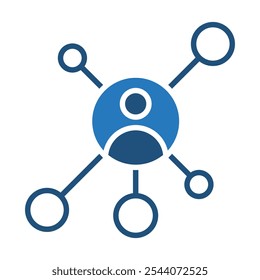 Networked Individuals icon line vector illustration