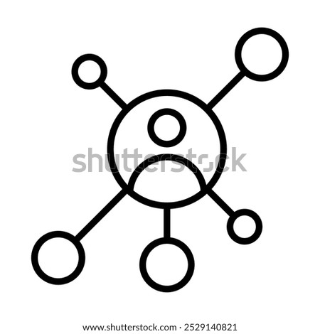 Networked Individuals icon line vector illustration