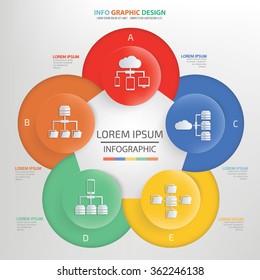 Network,file share Infographics concept design,clean vector