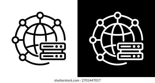 NetworkIcon Of Flat Black And White Style