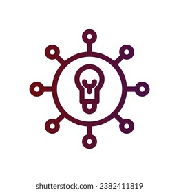networking -04line gradient icon logo for website, application, printing, document, poster design, etc, Suitable for web Design,Logo,App