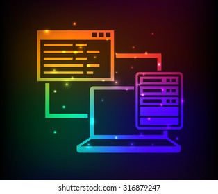 Networking analysis design,abstract rainbow concept,clean vector
