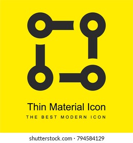 Networking bright yellow material minimal icon or logo design