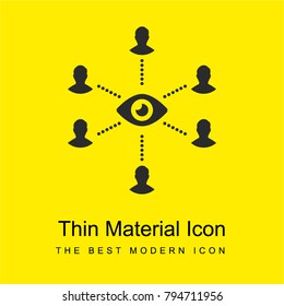 Networking bright yellow material minimal icon or logo design
