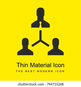 Networking bright yellow material minimal icon or logo design