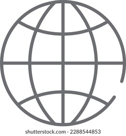 Networking Business icon with black outline style. connection, social, internet, media, global, technology, globe. Vector illustration