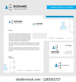 Networking Business Letterhead, Envelope and visiting Card Design vector template