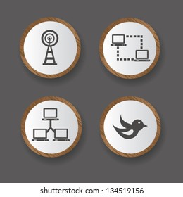 Networking buttons,vector