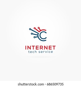 Networking C letter Logo