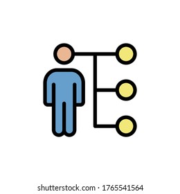 Networking colored icon. Simple color element illustration. Networking concept outline symbol design from Business strategy set. Can be used for web and mobile