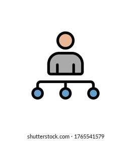 Networking colored icon. Simple color element illustration. Networking concept outline symbol design from Business strategy set. Can be used for web and mobile