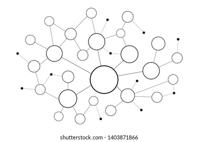 Networking communication connection system icon flat design