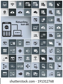 Networking & Communication icon set,vector