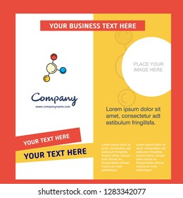 Networking Company Brochure Template. Vector Busienss Template