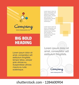 Networking Company Brochure Title Page Design. Company profile, annual report, presentations, leaflet Vector Background