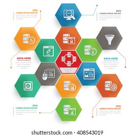 Networking concept info graphic design,vector