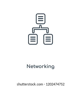 Networking concept line icon. Linear Networking concept outline symbol design. This simple element illustration can be used for web and mobile UI/UX.