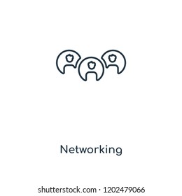 Networking concept line icon. Linear Networking concept outline symbol design. This simple element illustration can be used for web and mobile UI/UX.