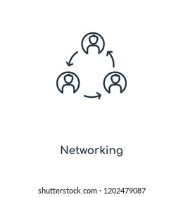 Networking concept line icon. Linear Networking concept outline symbol design. This simple element illustration can be used for web and mobile UI/UX.