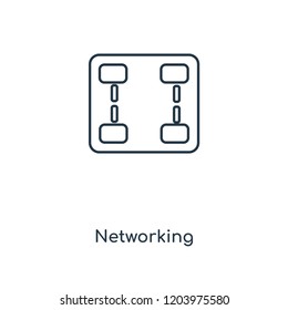 Networking concept line icon. Linear Networking concept outline symbol design. This simple element illustration can be used for web and mobile UI/UX.