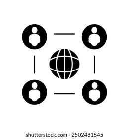 networking concept line icon. Simple element illustration. networking concept outline symbol design.