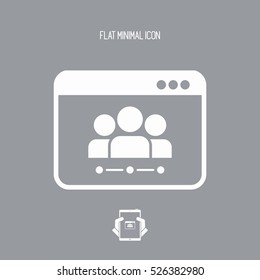 Networking concept - Vector flat minimal icon