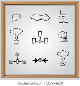 Networking concept,icon set,Vector