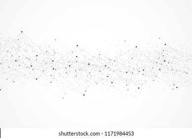 Networking Connect Technology Abstract Concept. Global Network Connections With Points And Lines.