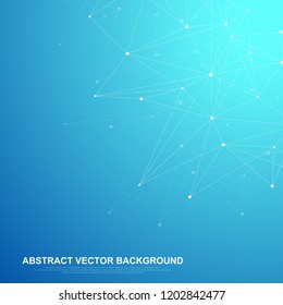 Networking connect technology abstract concept. Global network connections with points and lines.