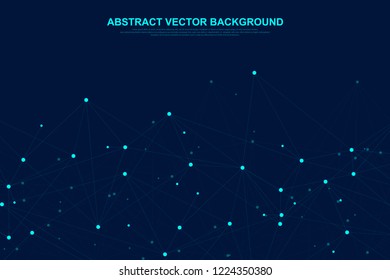 Networking connect technology abstract concept. Global network connections with points and lines.