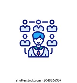 Networking And Cooperation icon in vector. Logotype