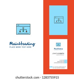 Networking  Creative Logo and business card. vertical Design Vector