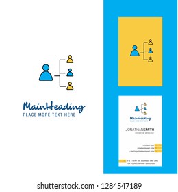 Networking Creative Logo and business card. vertical Design Vector