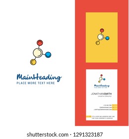 Networking Creative Logo and business card. vertical Design Vector