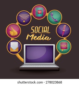 networking design over black background, vector illustration