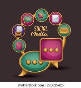 networking design over black background, vector illustration