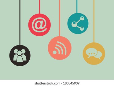 networking design over blue background vector illustration