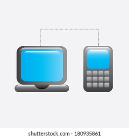 networking design over gray background vector illustration