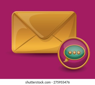 Networking design over pink background, vector illustration