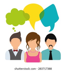 Networking design over white background, vector illustration.