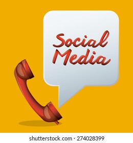 Networking design over yellow background, vector illustration