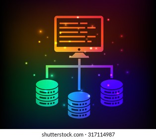 Networking design,abstract rainbow concept,clean vector