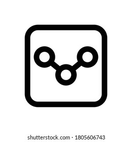 Networking (E commerce) icon outline vector. isolated on white background