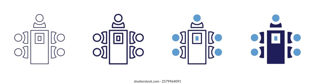 Networking event icon in 4 different styles. Thin Line, Line, Bold Line, Duotone. Duotone style. Editable stroke.