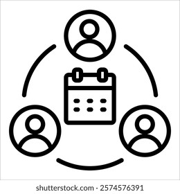 Networking Event Icon Element For Design